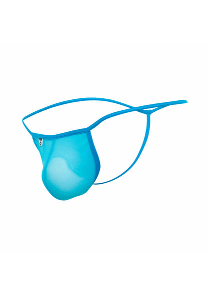 MOB Eroticwear Sheer T-Back Thong AQUA S/M - 2