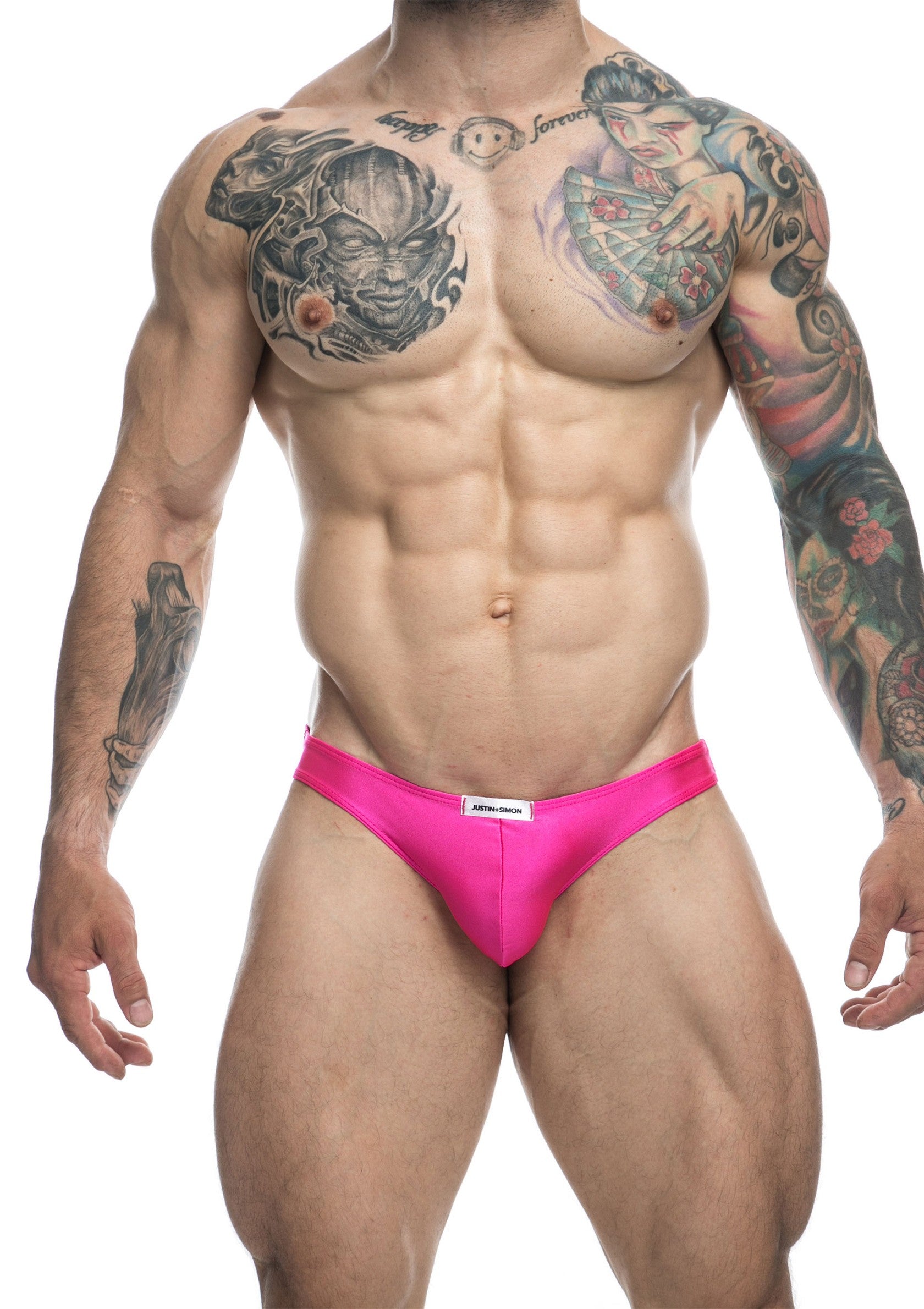 Justin+Simon Classic Bikini PINK S - 5