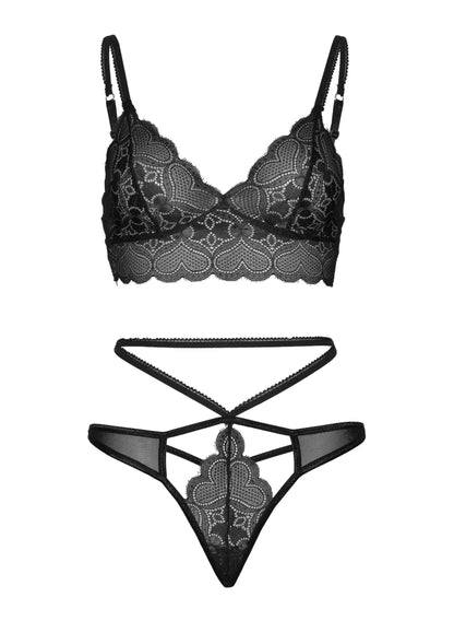 Sweetheart Bralette and String BLACK M/L - 4