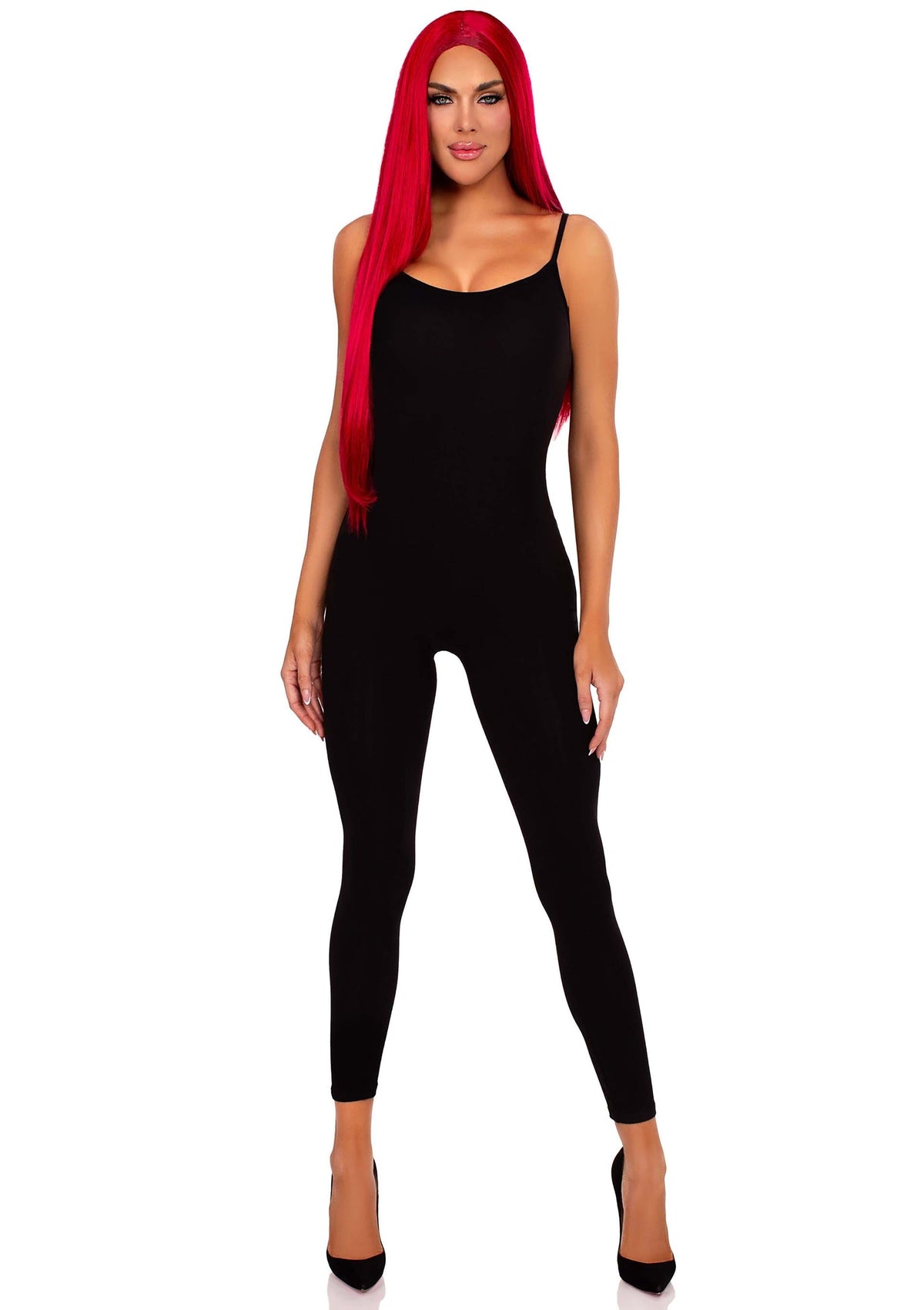 Long Straight Center Part Wig RED O/S - 5