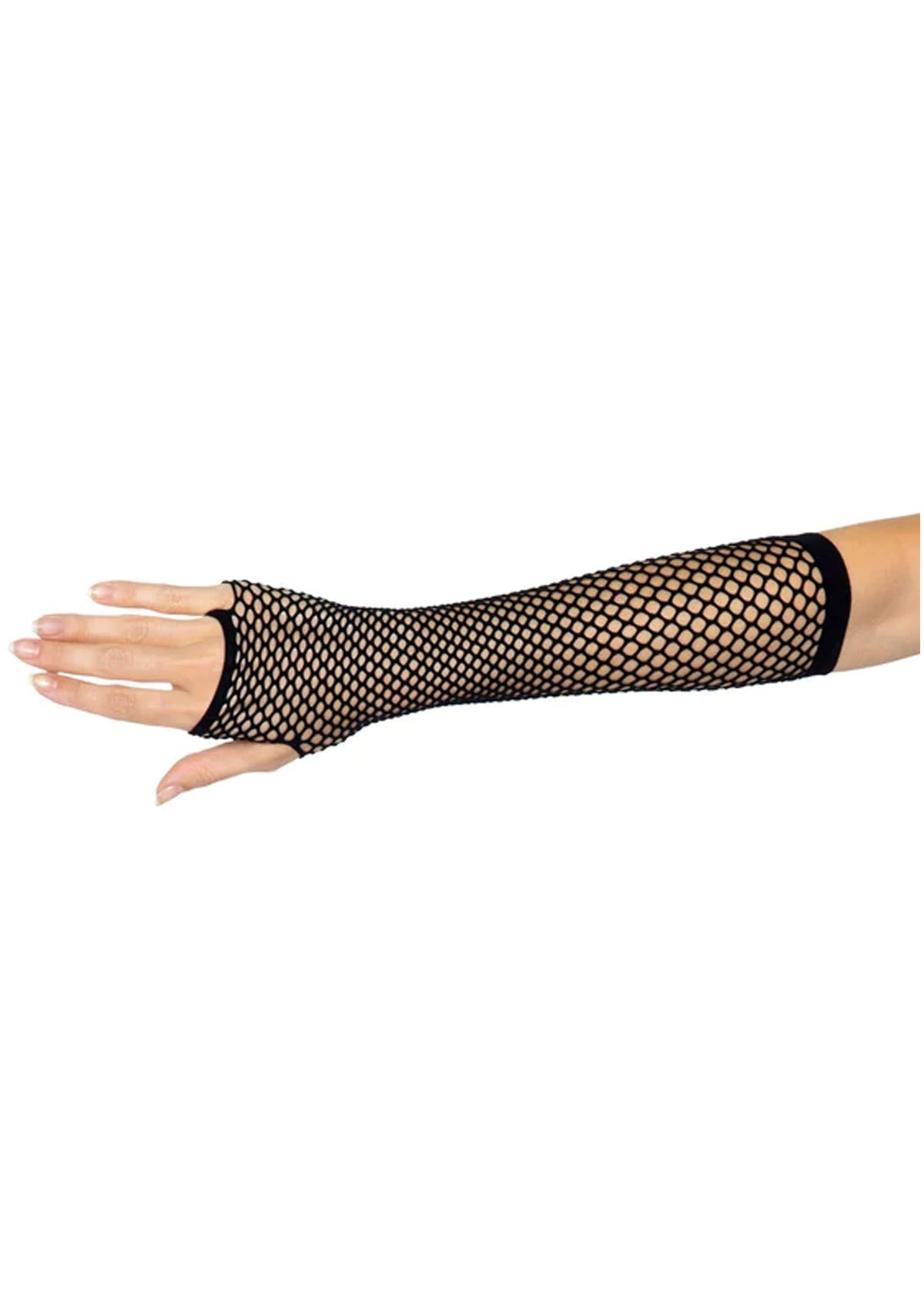 Triangle Net Fingerless Gloves BLACK O/S - 2