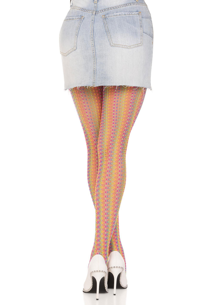Leg Avenue Rainbow crochet net tights MULTICOLOR O/S - 1