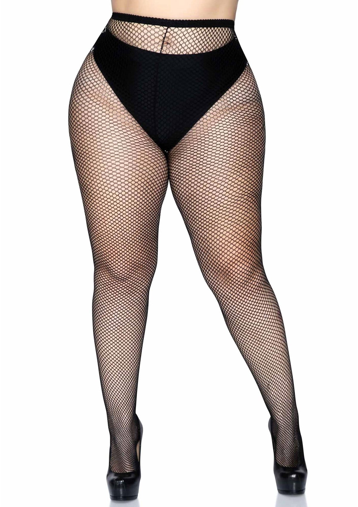 Plus Fishnet Pantyhose BLACK O/S - 0