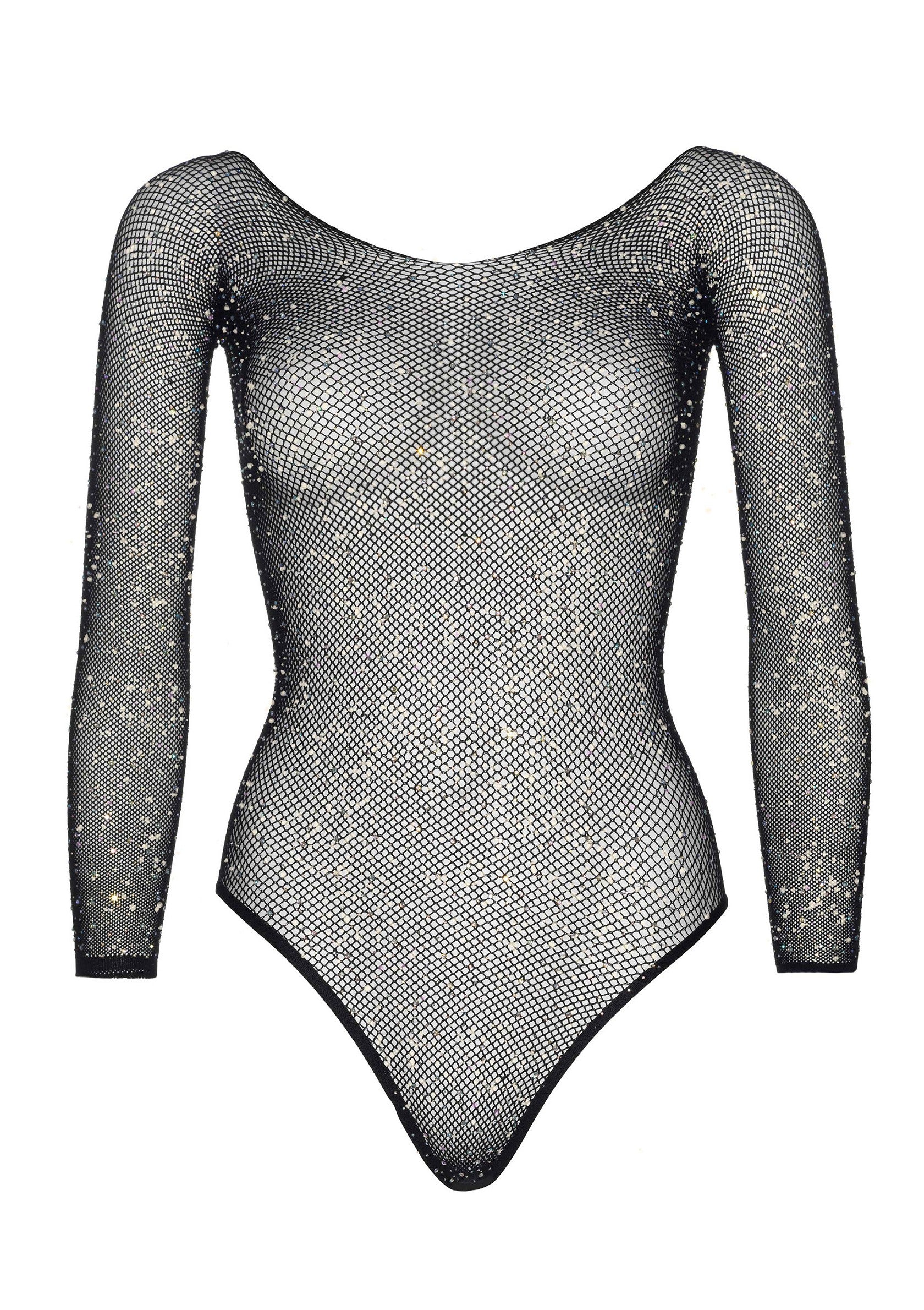 Leg Avenue Fishnet thong back bodysuit BLACK O/S - 5