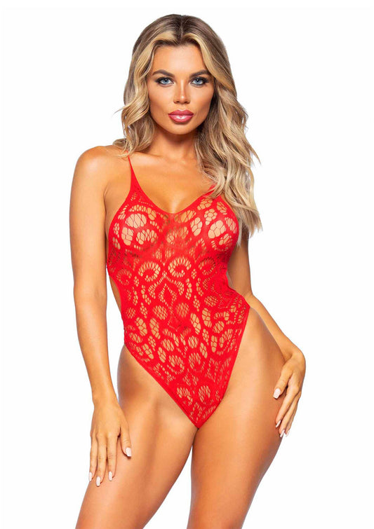 Leg Avenue Seamless scroll lace bodysuit