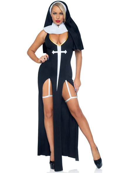 Leg Avenue Sultry Sinner Dress BLACK S - 2