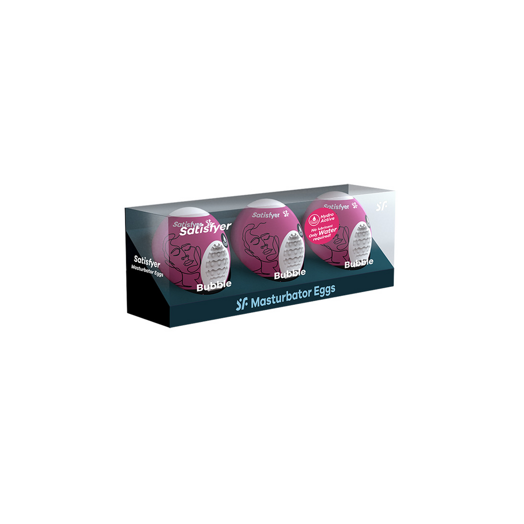 Bubble - Masturbator Egg Set - 3 Stuks - Violet Violett - 1