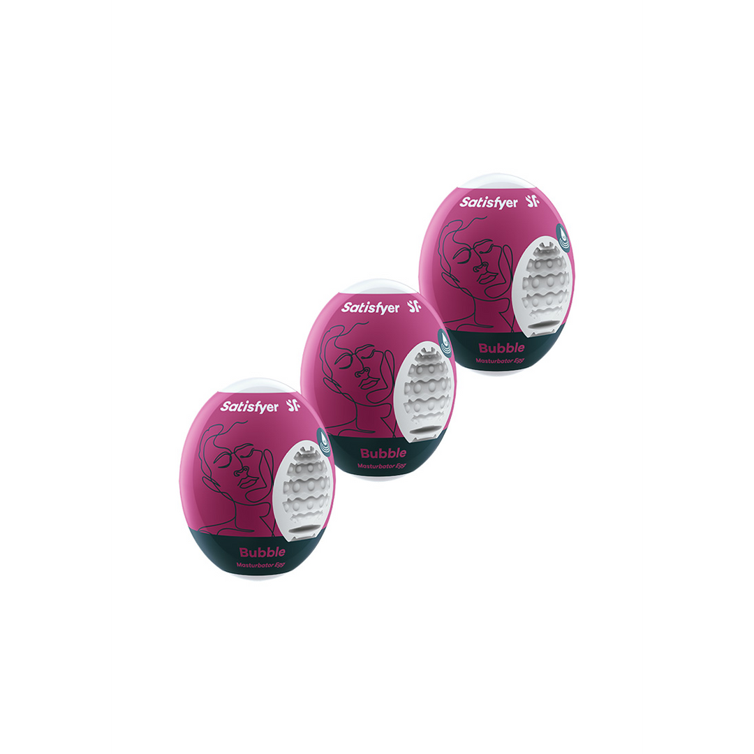 Bubble - Masturbator Egg Set - 3 Stuks - Violet Violett - 0