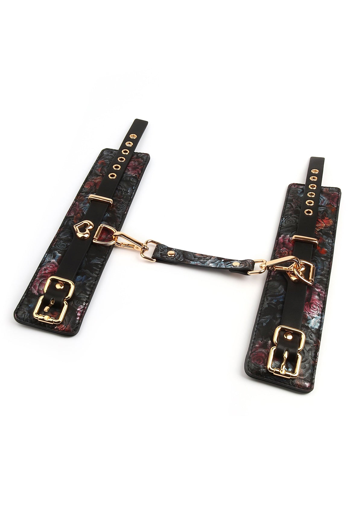 Floral Jacquard Wrist Cuffs BLACK - 2