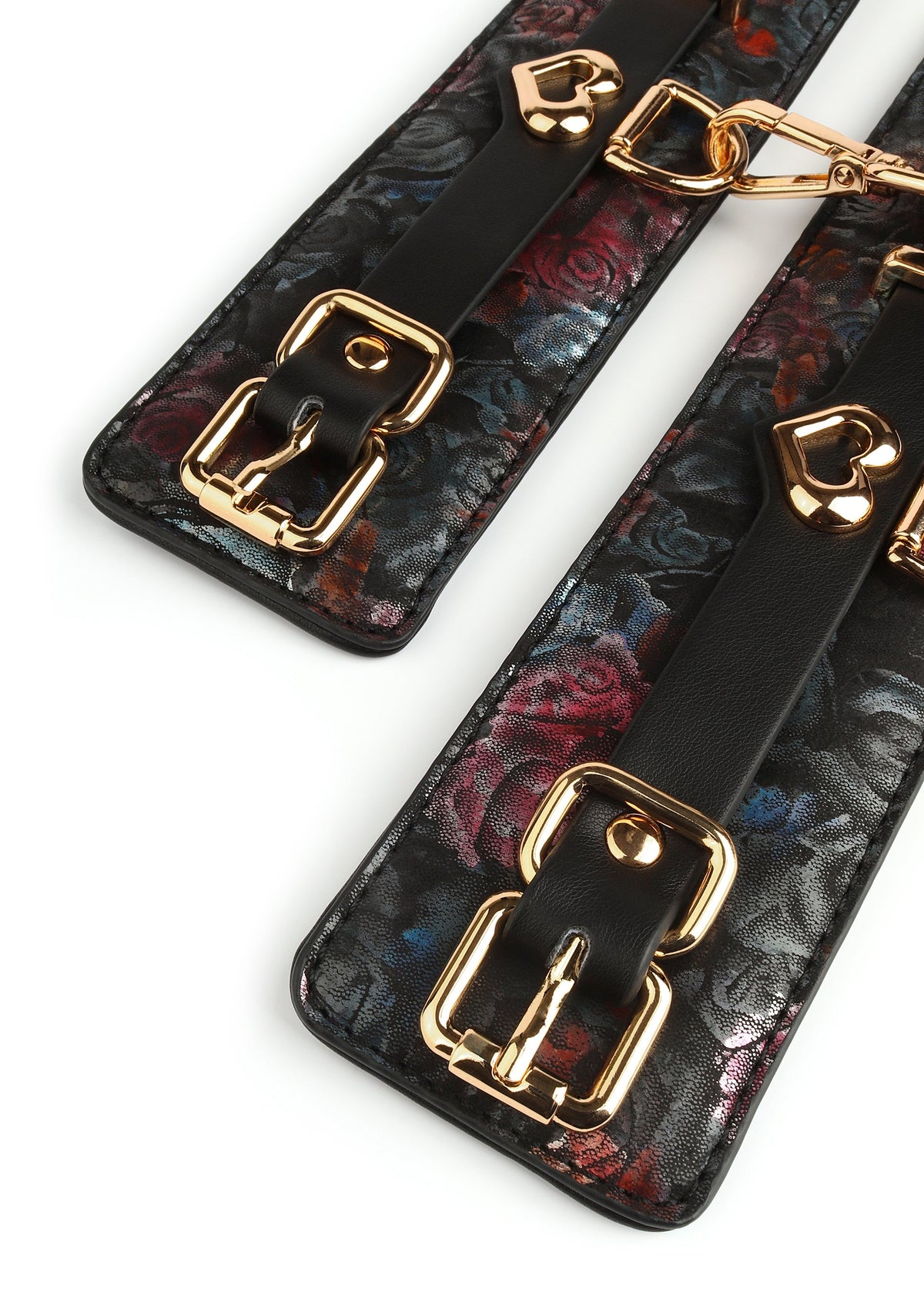 Floral Jacquard Wrist Cuffs BLACK - 4