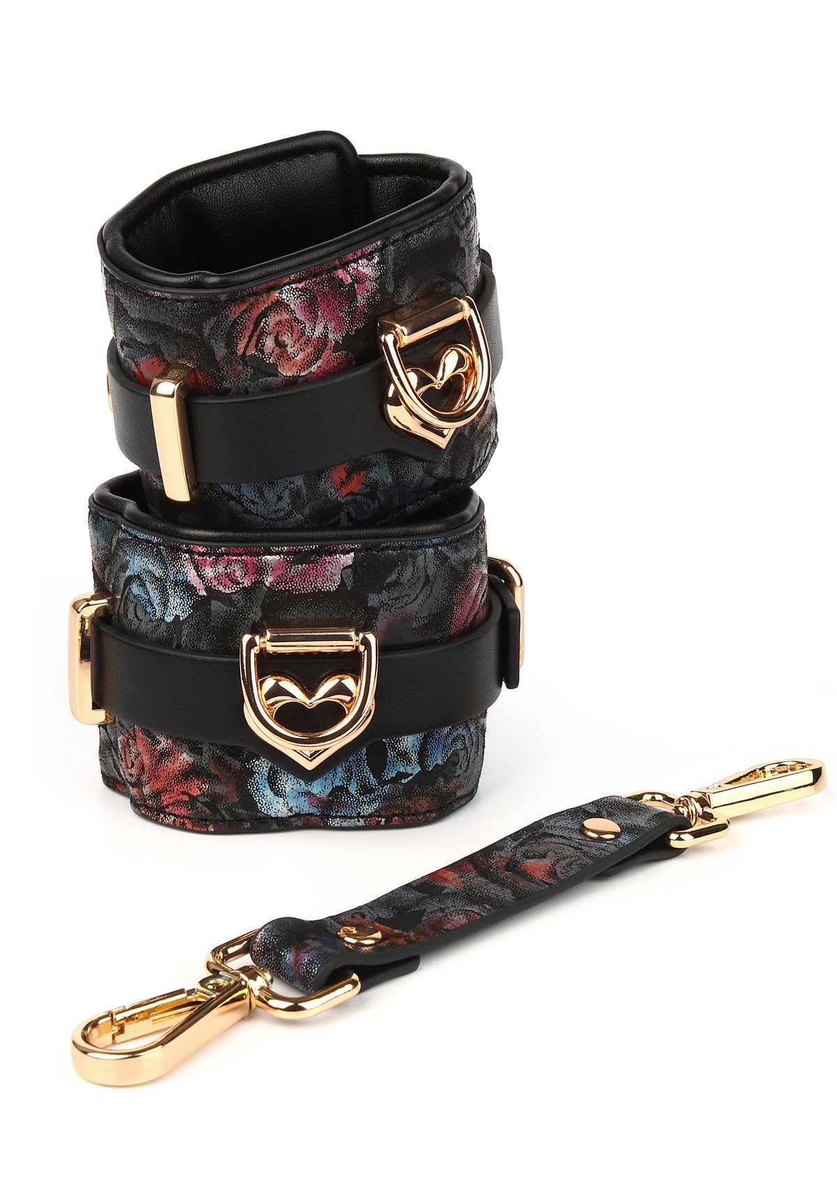 Floral Jacquard Wrist Cuffs BLACK - 6
