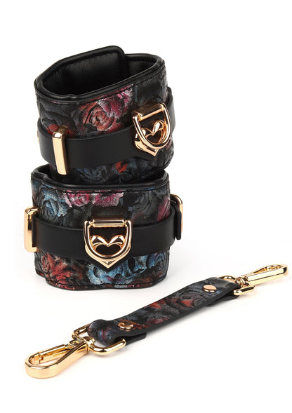 Floral Jacquard Wrist Cuffs BLACK - 6