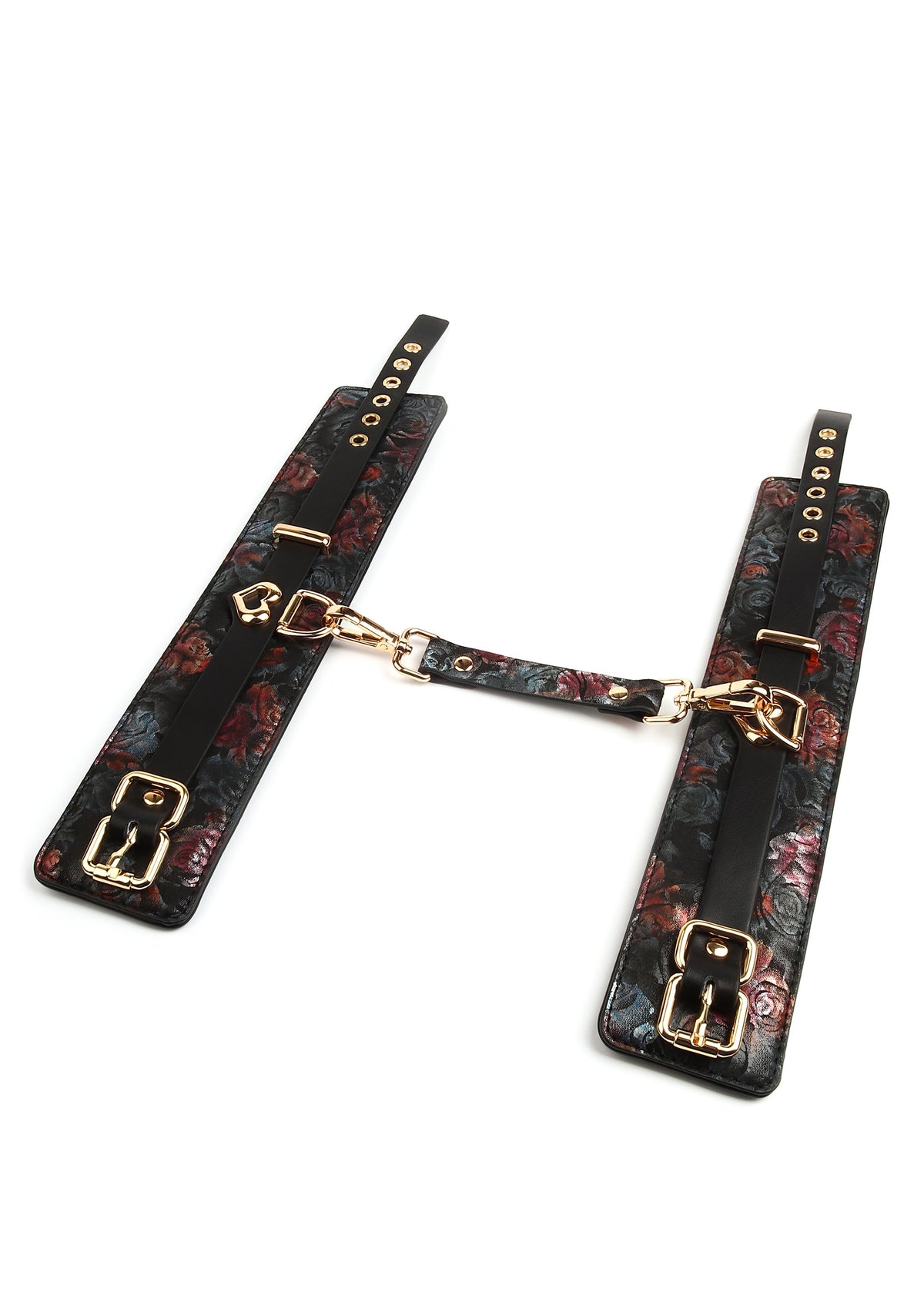 Floral Jacquard Ankle Cuffs BLACK - 2