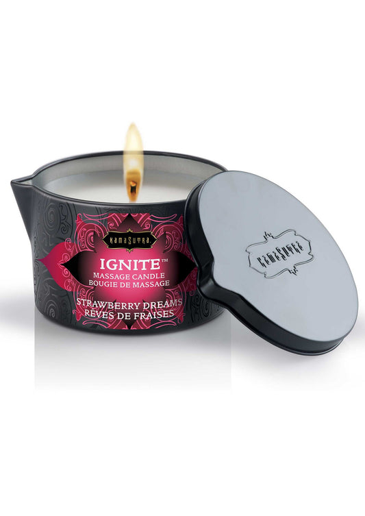 Kama Sutra Ignite Massage Candle 170gr - Aardbei