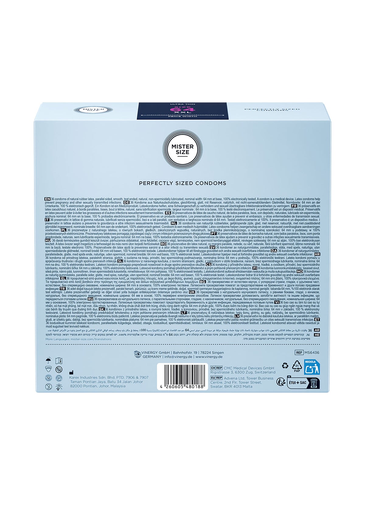 MISTER SIZE 64mm Condoms 36pcs NATUREL - 3