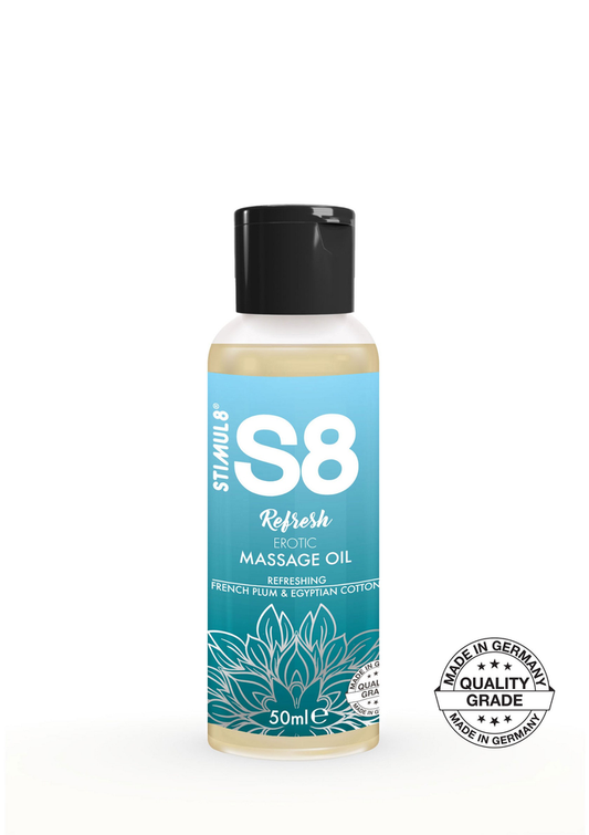 S8 Massage Oil 50ml - French Plum en Egyptian Cotton