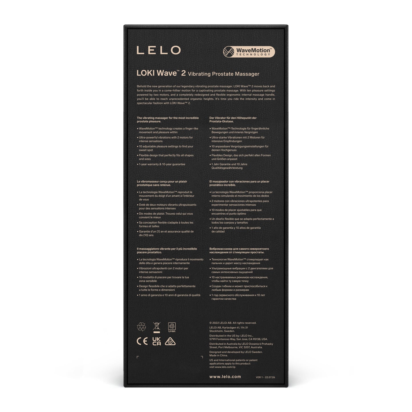 Lelo - Loki Wave 2 Vibrating Prostate Massager Black - 0
