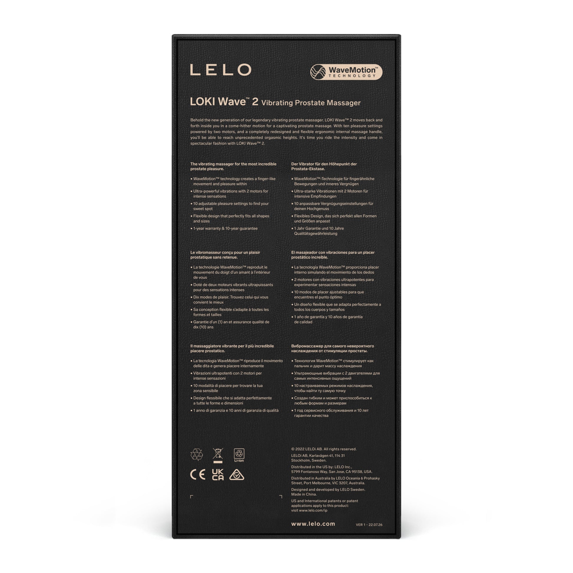 Lelo - Loki Wave 2 Vibrating Prostate Massager Black - 0