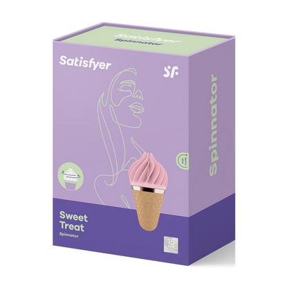 Zoete Traktatie - Stimulerende Tongspinnator - Roze/Bruin Pink - 0