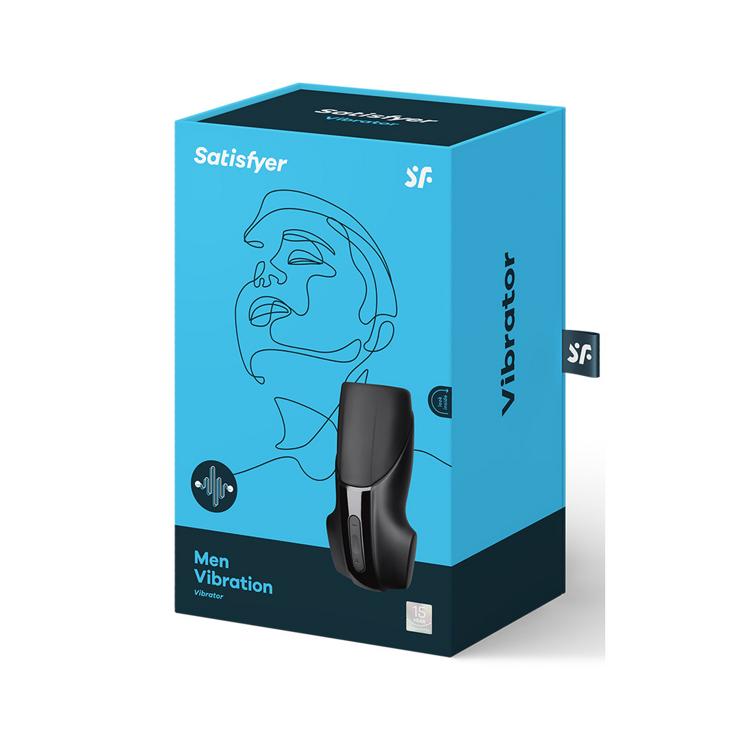 Men - Penis Vibrator - Black Zwart - 1