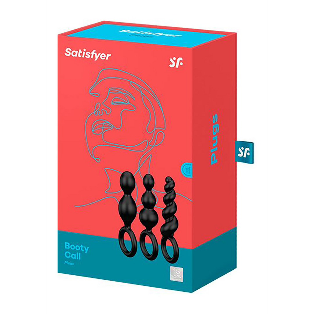 Booty Call - Butt Plug Set 3 Stuks - Zwart Schwarz - 0