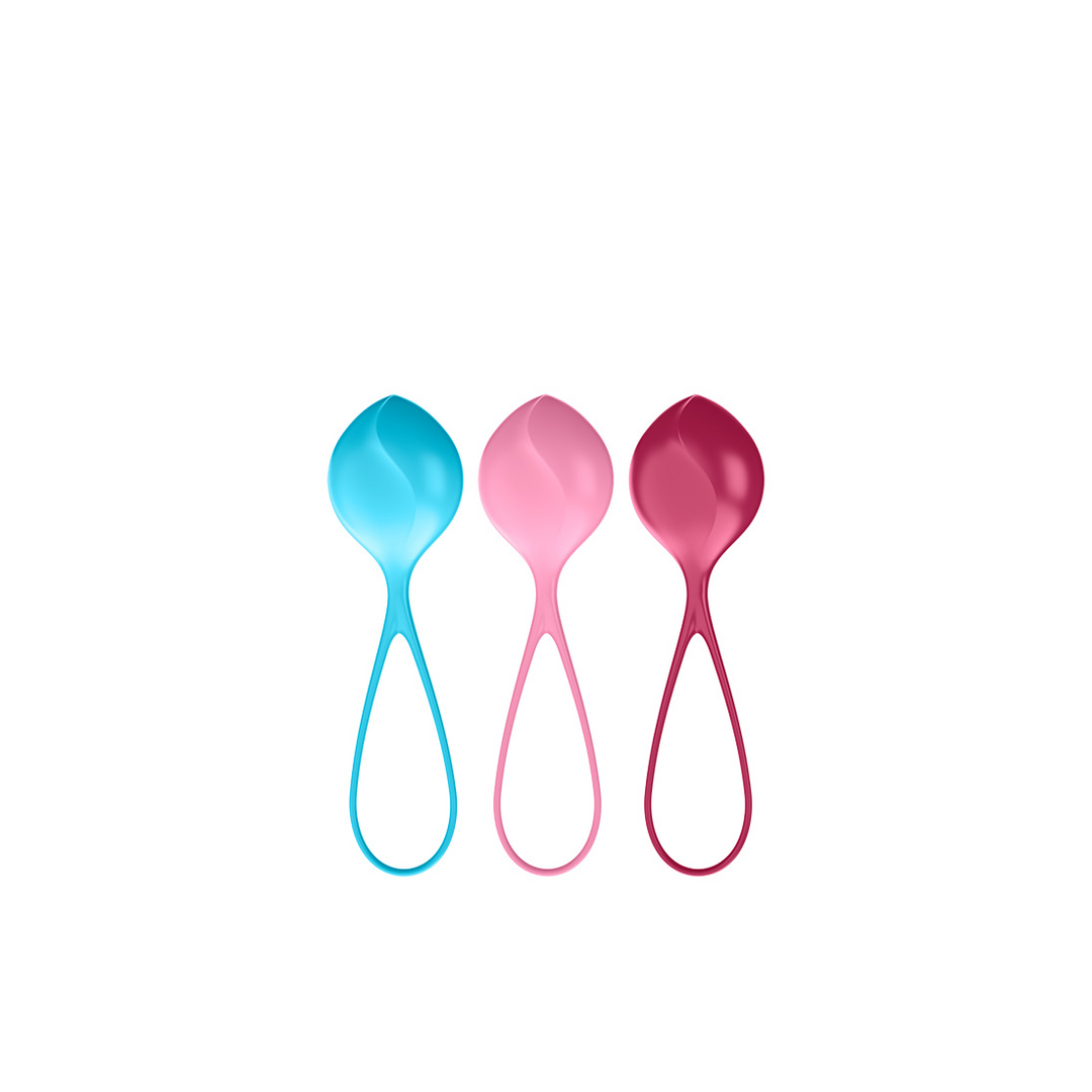 Versterkende Ballen - Kegelballen - 3 Stuks - Turquoise/Rood/Roze Multicolor - 1