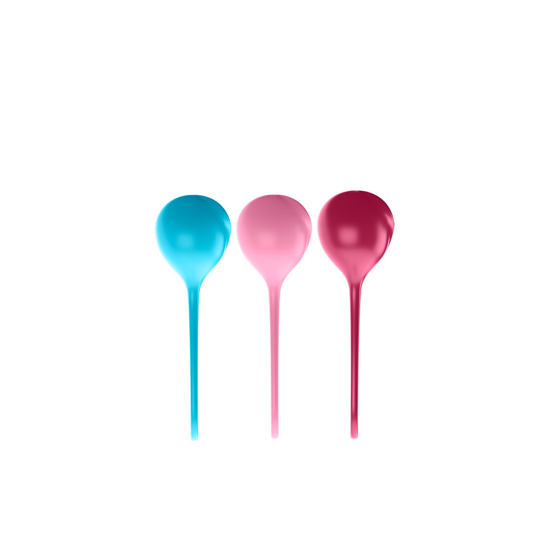 Versterkende Ballen - Kegelballen - 3 Stuks - Turquoise/Rood/Roze Multicolor - 2