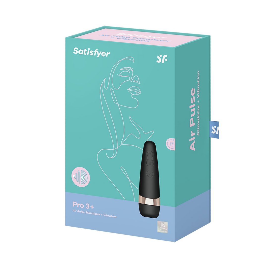 Pro 3Plus - Airpulse Stimulator en Vibration - Zwart/Goud Schwarz - 0