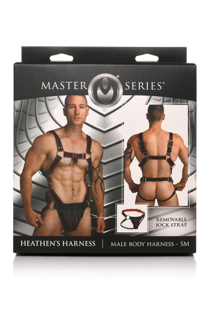Heathen Harness L/XL - Zwart, Rood