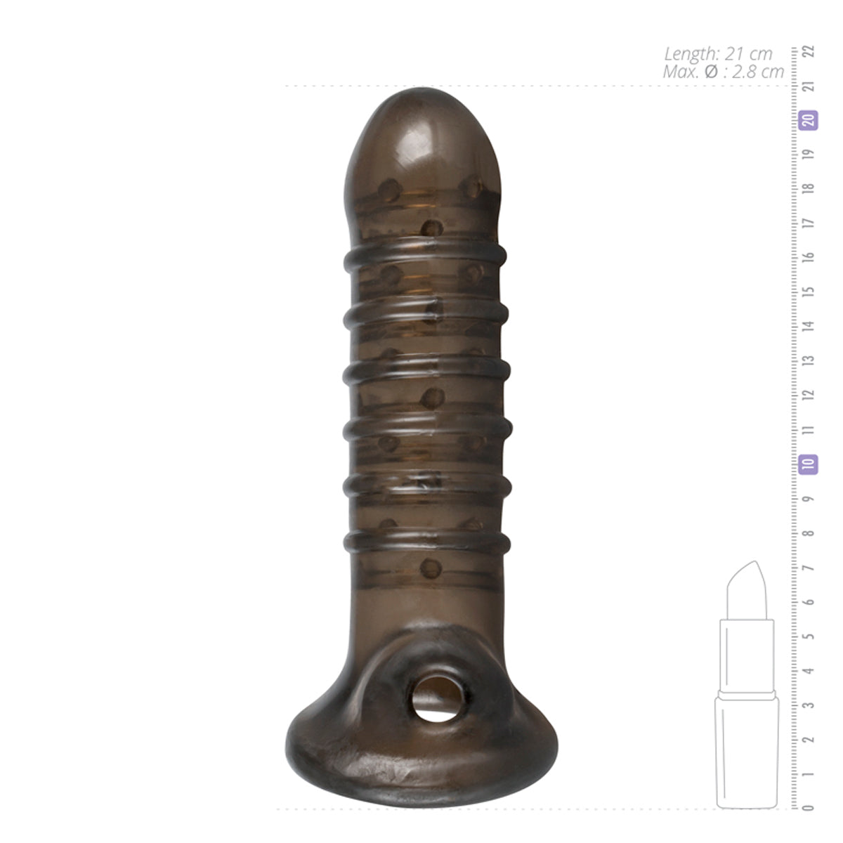 Penis Sleeve Met Ribbels - Zwart