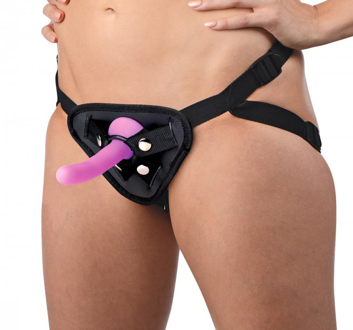 Double-G Deluxe Vibrerende Strap-On Set